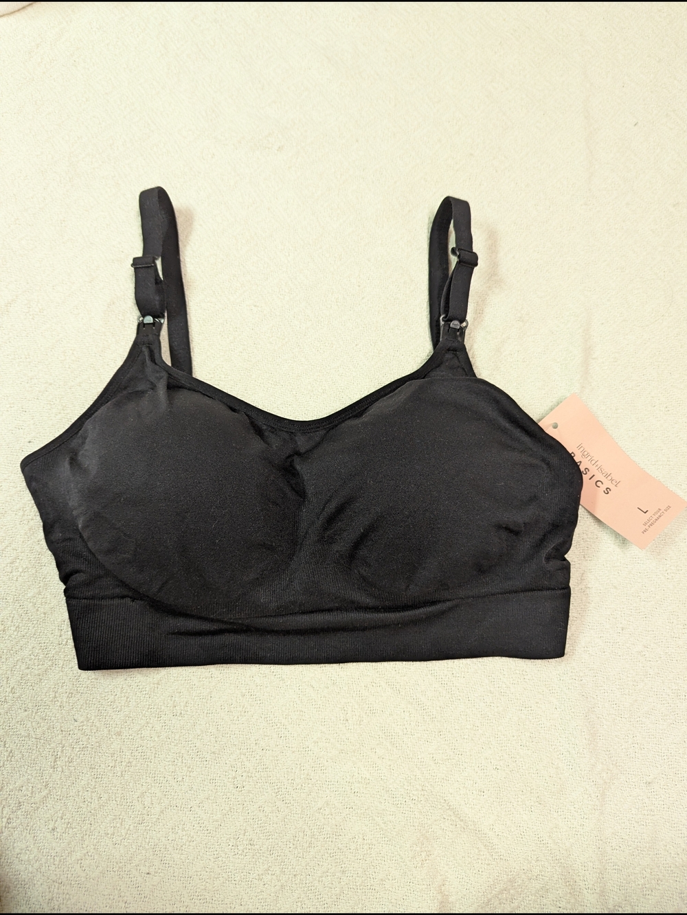 Ingrid & Isabel Black Seamless Drop Cup Nursing Bra